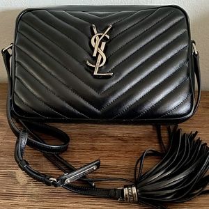 Saint Laurent Lou Camera Messenger Bag Black